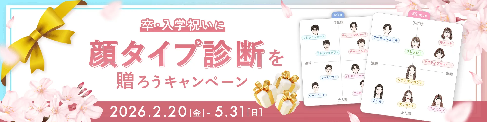 卒入学祝いに顔タイプ診断を贈ろう！
